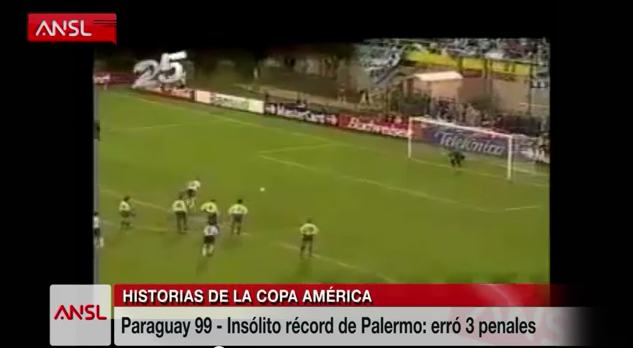 Paraguay 99 – Insólito récord de Palermo: erró 3 penales