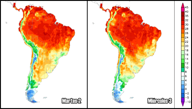 Este miércoles, asciende la temperatura sobre la franja central y norte del país.