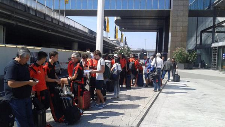 River llegó a Frankfurt, su escala previa antes de jugar la Copa Suruga Bank