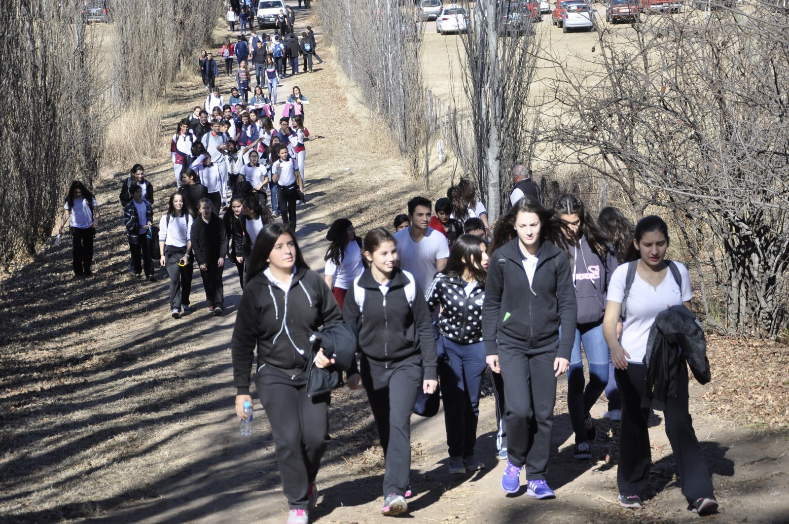 Estudiantes de la “Mixta” realizaron la caminata en homenaje a San Martín