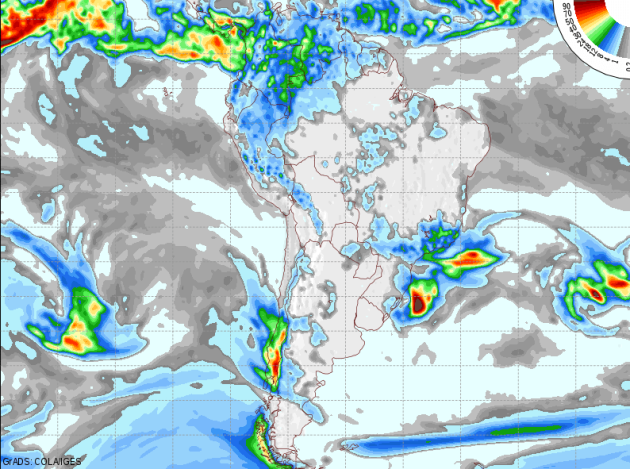 Para inicio de semana se observan áreas de nubosidad y probabilidades de alguna lluvia débil y aislada sobre el área pampeana y centro del país.