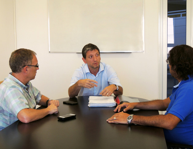 Los socios de Vaspu SRL fueron recibidos ayer por el director del PILP, Hernán Sosa Araujo.