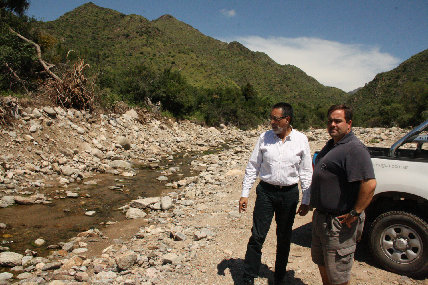 San Luis Agua inspeccionó el avance de las obras en Quines y Luján