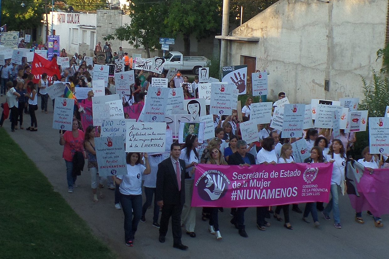 Villa Mercedes marchó por los derechos de la mujer