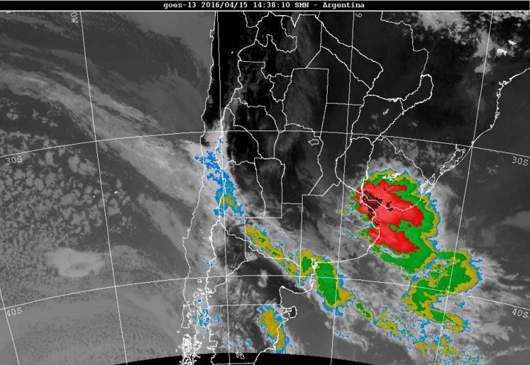 Por tormentas fuertes, rige un alerta para el sur de la provincia