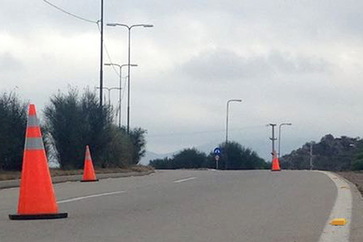 Se colocaron tachas reflectivas sobre las rutas 20 y 9