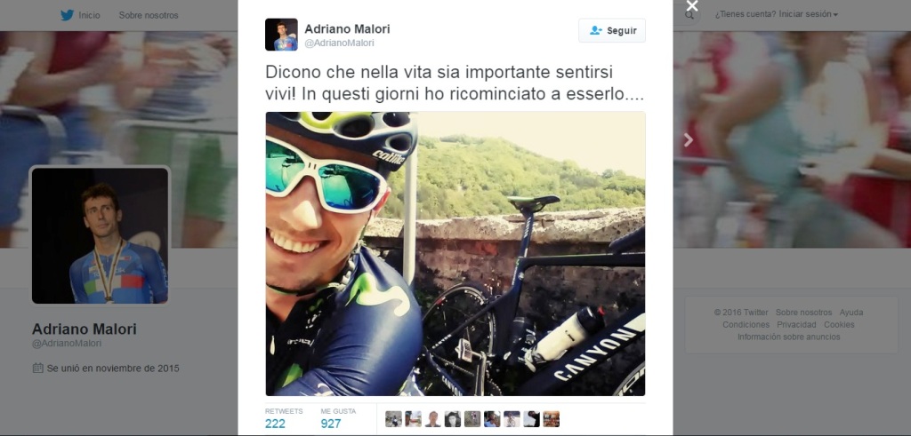 Adriano Malori volvió a las pistas