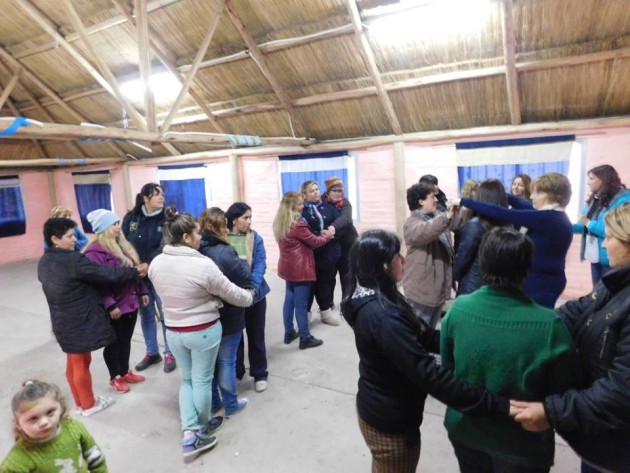 El lugar elegido fue en el comedor de la Fundación “Nuestros Sueños” del barrio Ciudad Jardín  de Villa Mercedes.