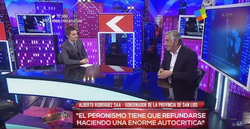 Alberto Rodríguez Saá: “Con el Gobierno de Macri tengo enormes diferencias”