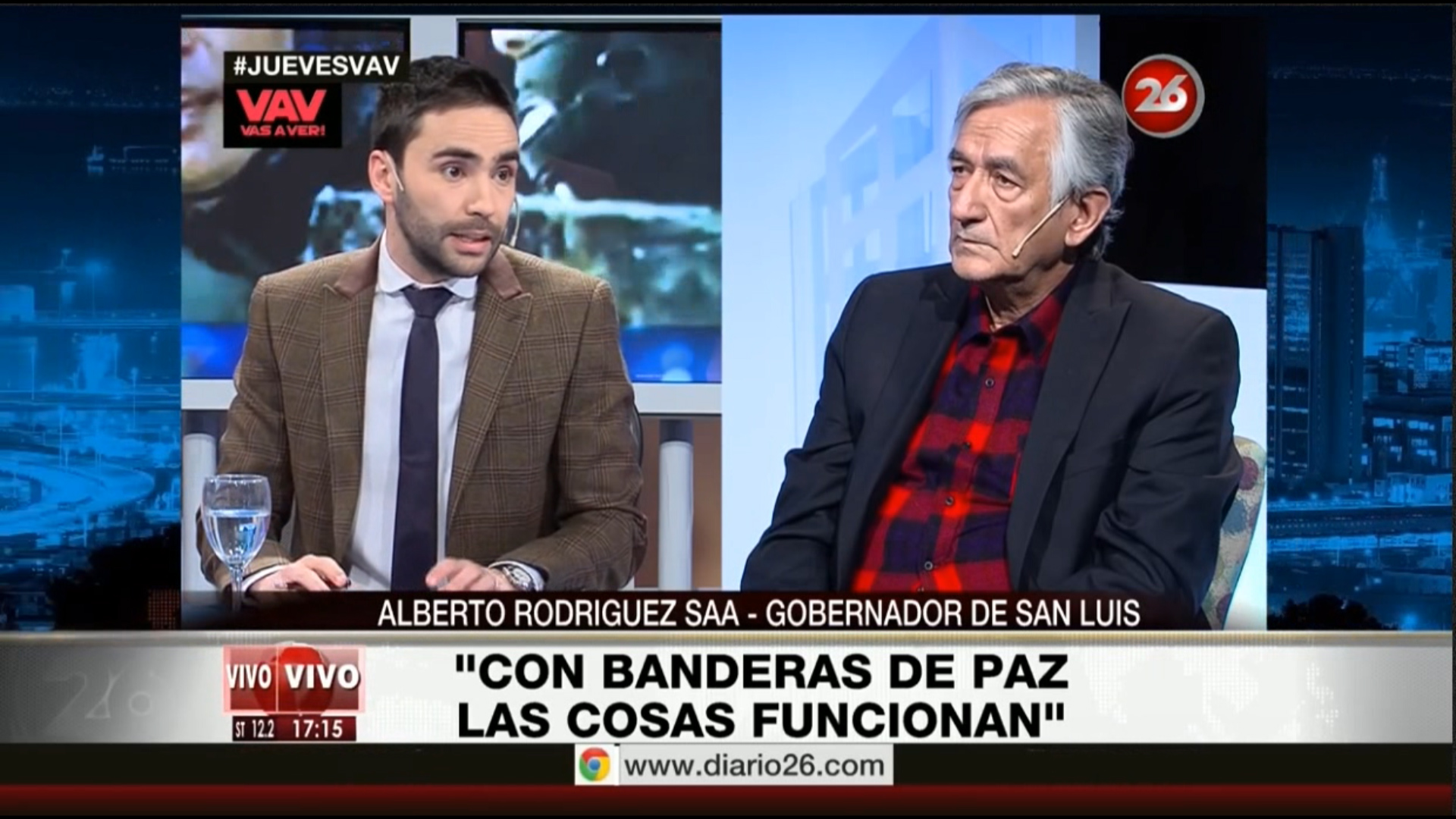 El gobernador abordó varios temas en el programa “Vas a ver!” de Canal 26