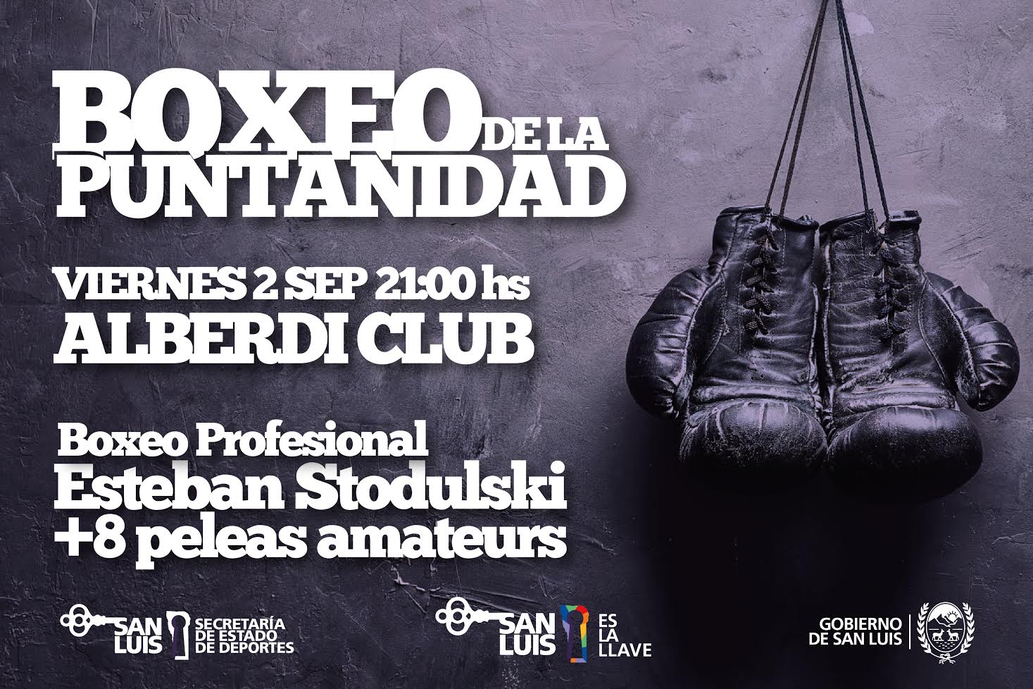 Este viernes 2 de septiembre el Boxeo de la Puntanidad llega a Villa Mercedes