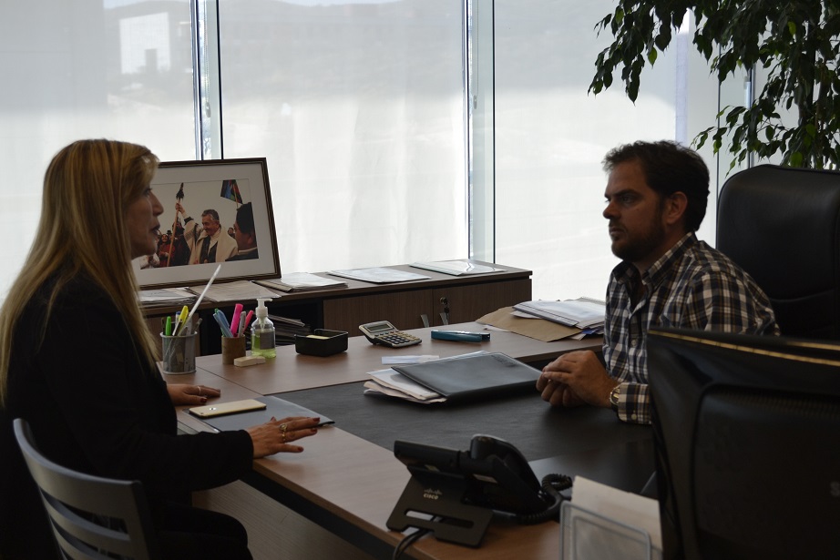 Tomasevich recibió a la senadora Mabel Leyes