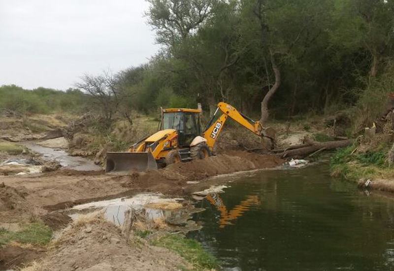 San Luis Agua reacondicionó la toma de agua del río Conlara