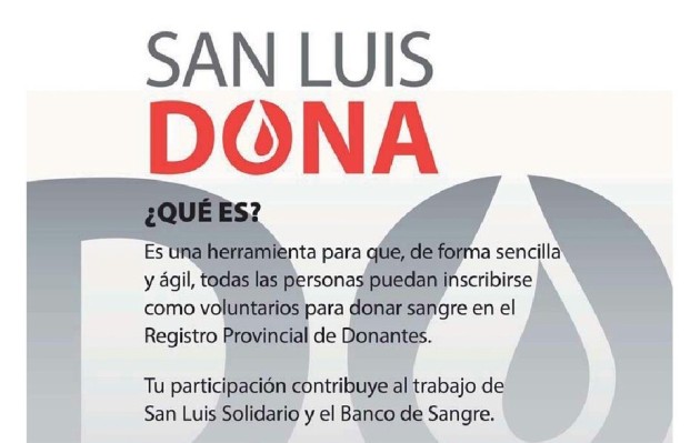 El martes 20 de septiembre se presentará “San Luis dona”.