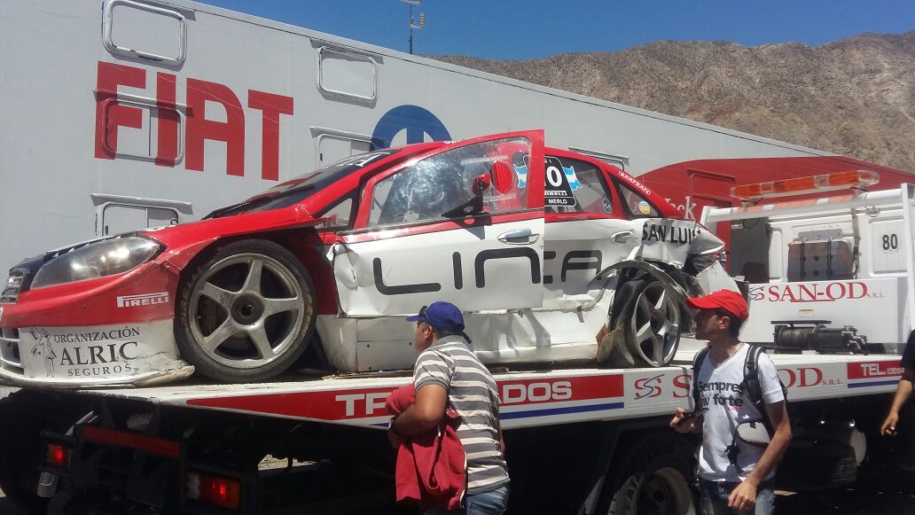 Fuerte accidente de Javier Merlo en “el Zonda”