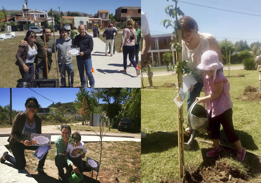 El Ministerio aportó 50 frutales para la segunda “Plaza Comestible” de Juana Koslay