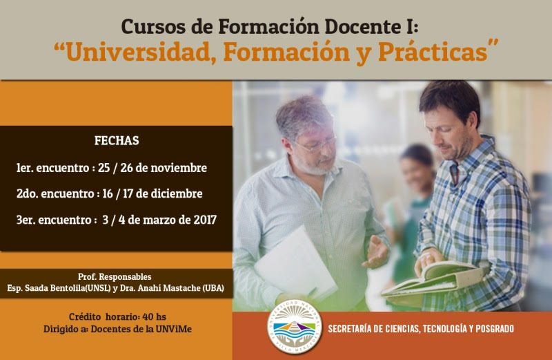 Anuncian Posgrado de Formación Docente