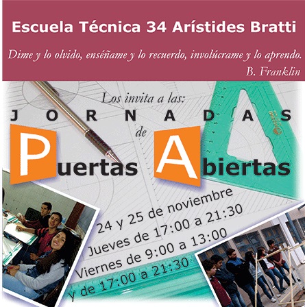 Tercera jornada de puertas abiertas en la Escuela “Arístides Bratti”