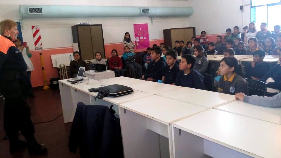 Alumnos de una escuela de Juana Koslay fueron capacitados en Educación Vial.