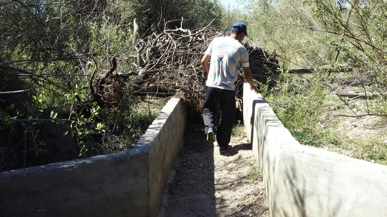 Relevamiento en canales de riego de San Pablo