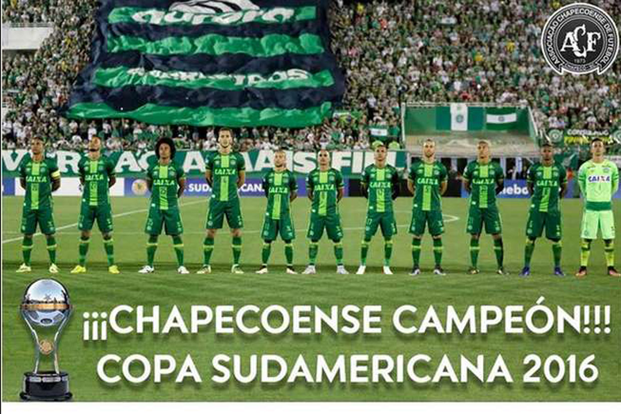 Chapecoense fue declarado campeón de la copa Sudamericana