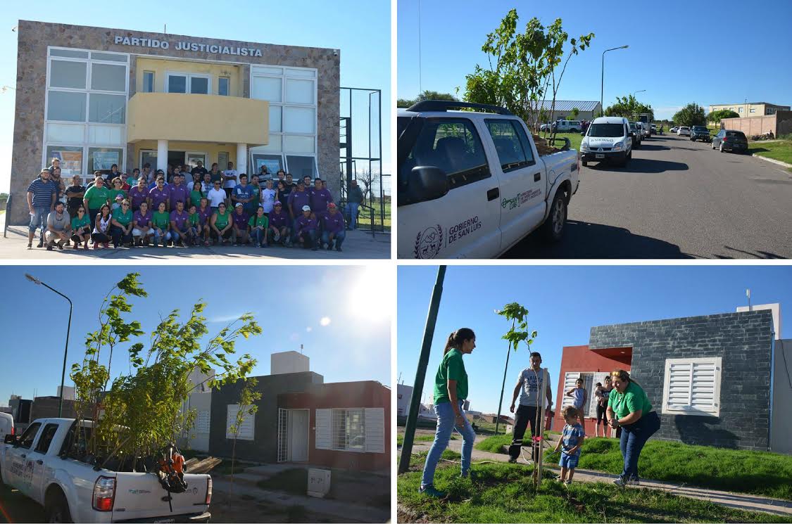 Una caravana de árboles desembarcó en La Punta