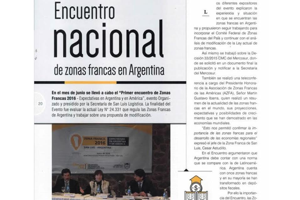 Destacan encuentro nacional de Zonas Francas realizado por San Luis Logística