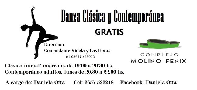 Comenzaron las clases gratuitas de danza clásica y contemporánea