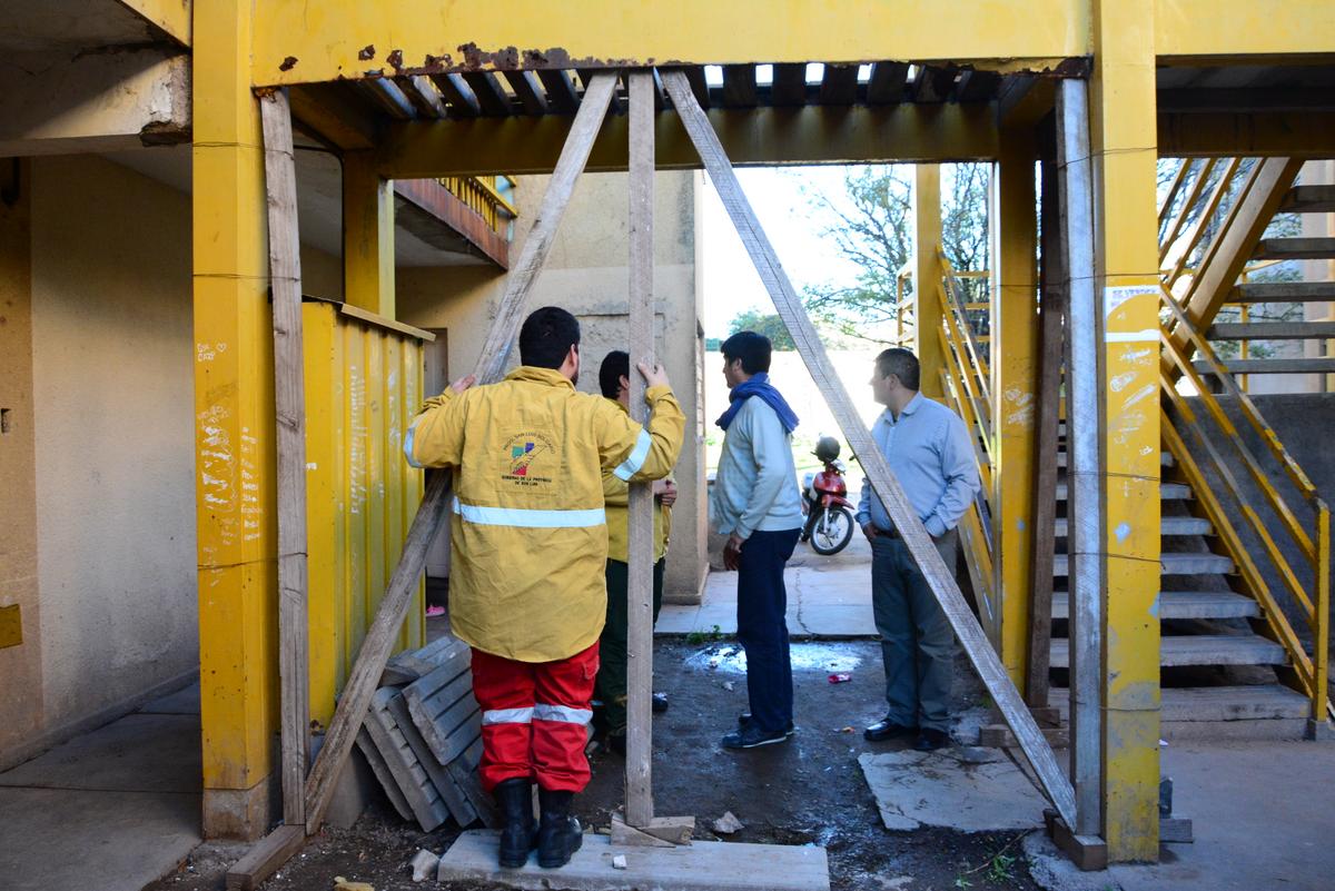 San Luis Solidario comenzó con los arreglos edilicios en el Bº ATE III