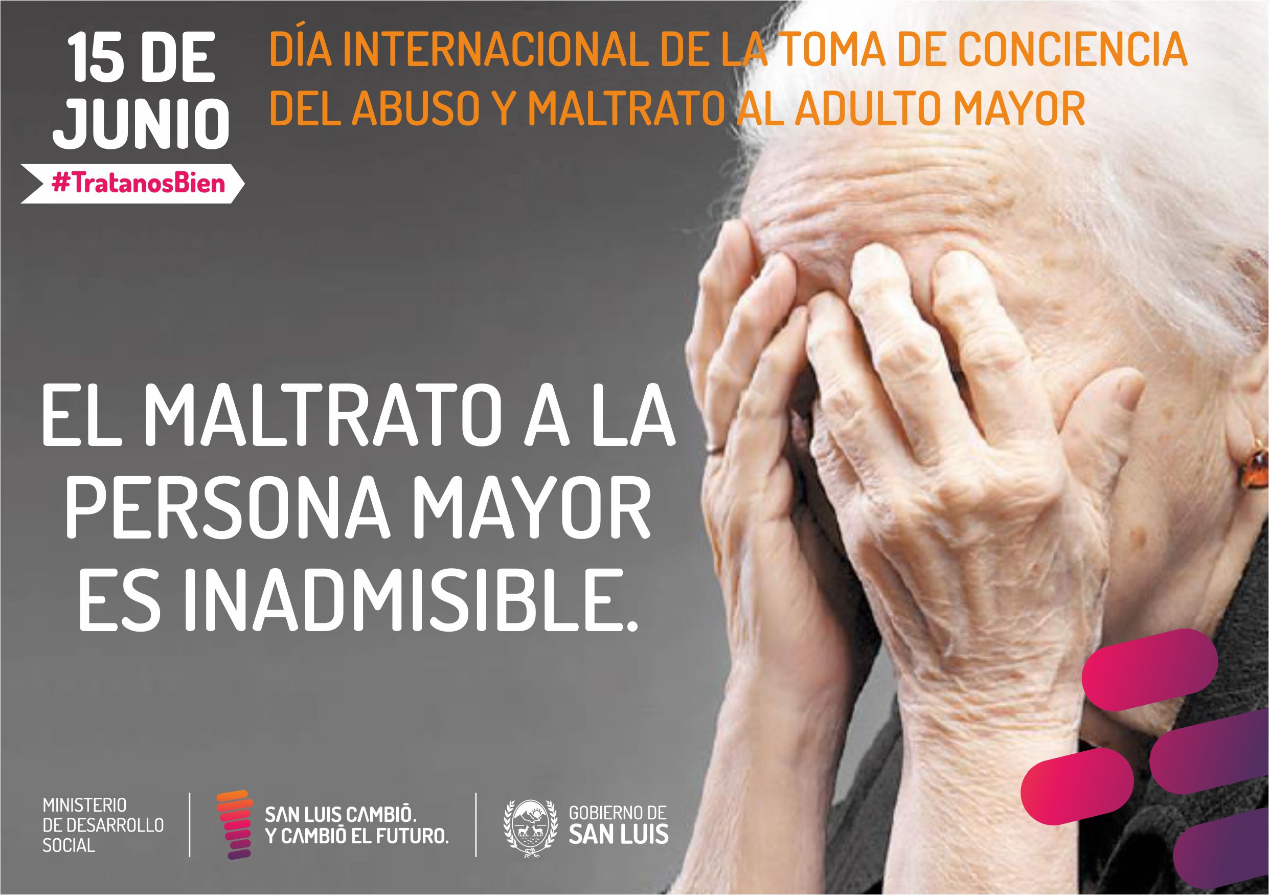 Celebrarán el Día Internacional de la Toma de Conciencia del Abuso y Maltrato al Adulto Mayor