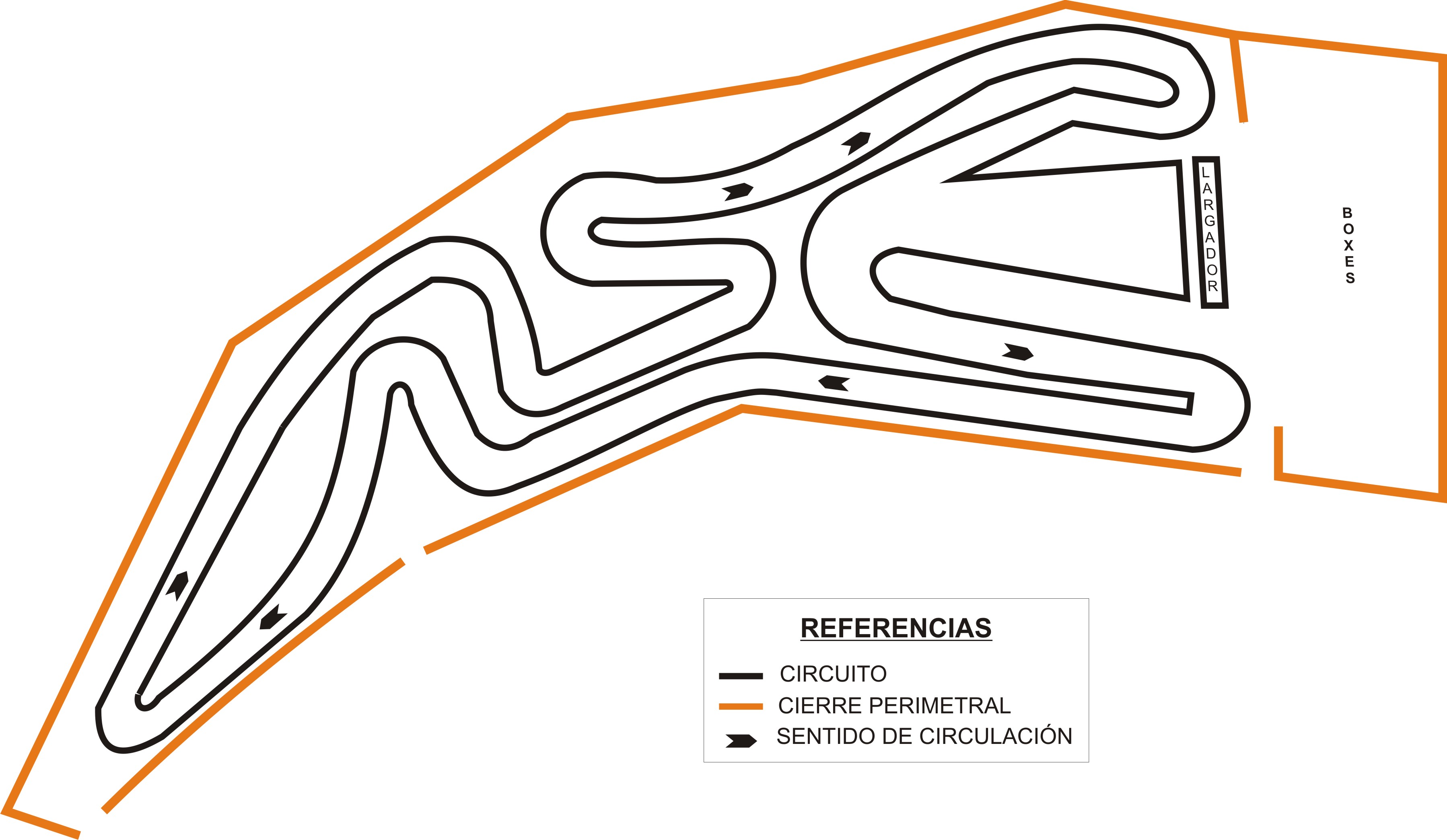 Circuito de la pista de motocross que se construye en el "Rosendo Hernández".