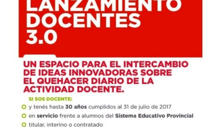 Convocan a la Jornada de Reflexión e Intercambio “Docentes Jóvenes 3.0”