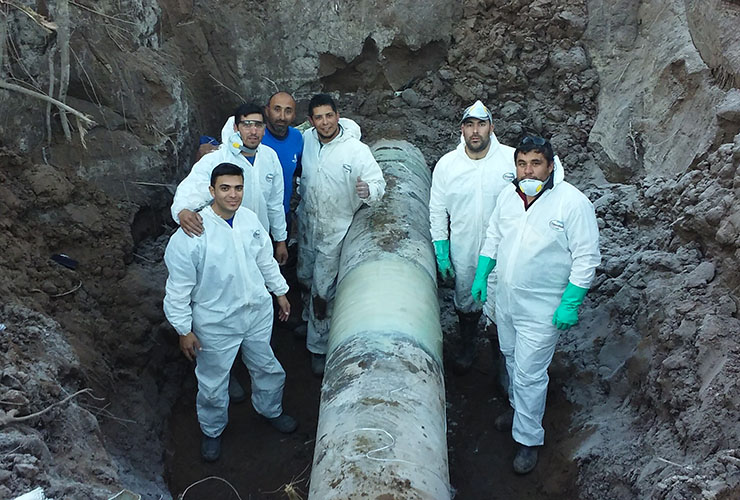 San Luis Agua concluyó las tareas de enfibrado del acueducto Eloy Bona.