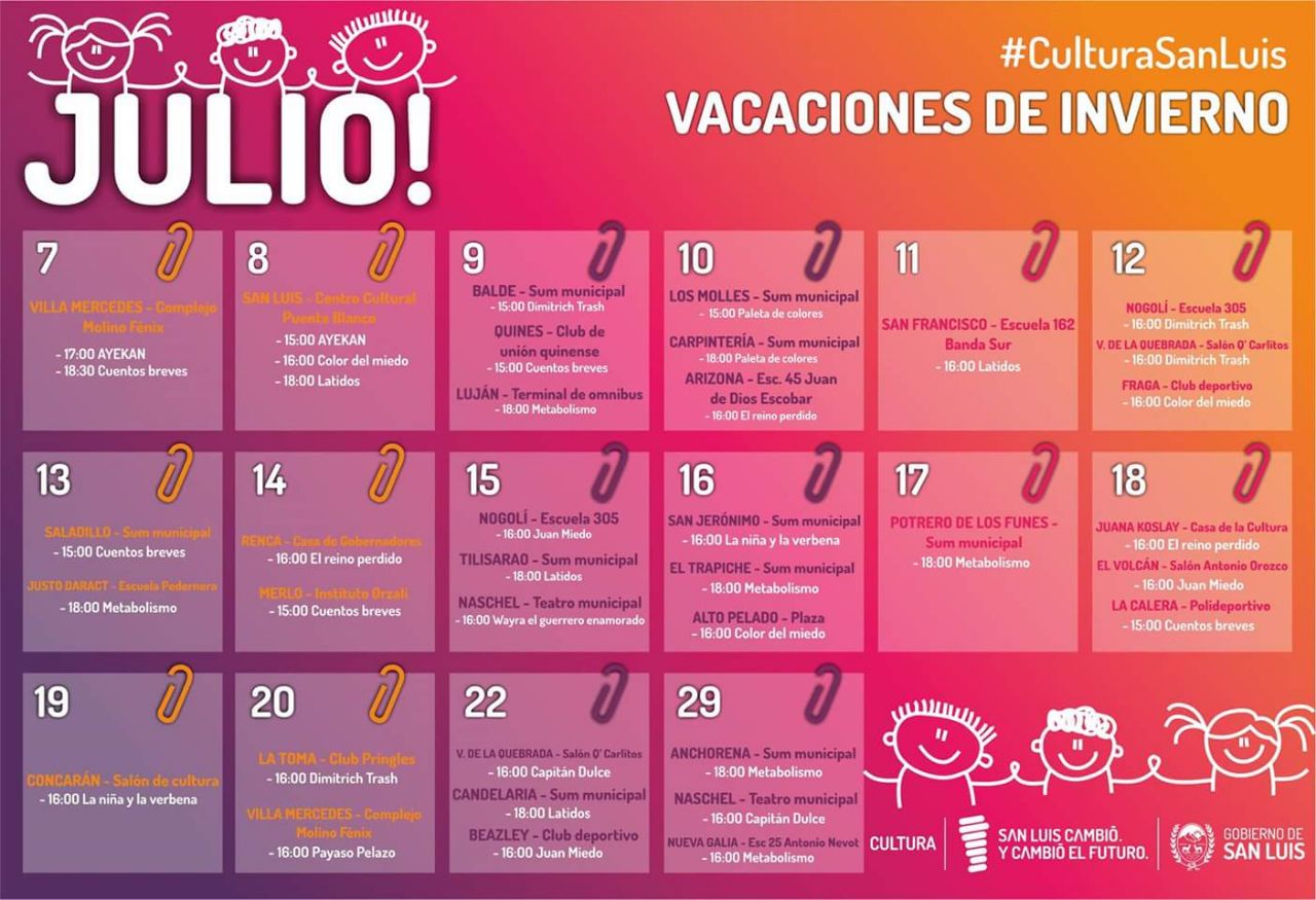 Agenda cultural para los chicos en vacaciones de invierno