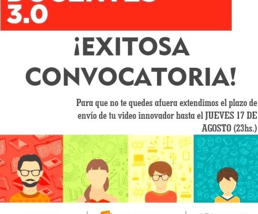 Extienden el plazo para presentar los proyectos de “Docentes Jóvenes 3.0”