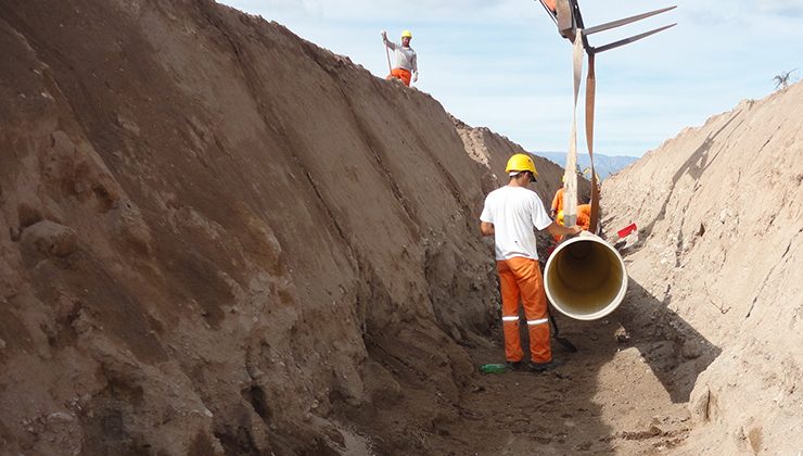 El Gobierno provincial ampliará el acueducto Luján a la altura del paraje Las Chimbas