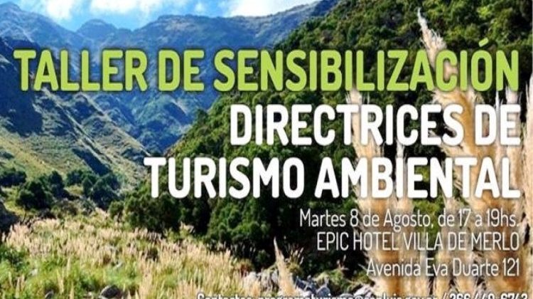 Invitan al taller de sensibilización “Directrices de Turismo Ambiental”