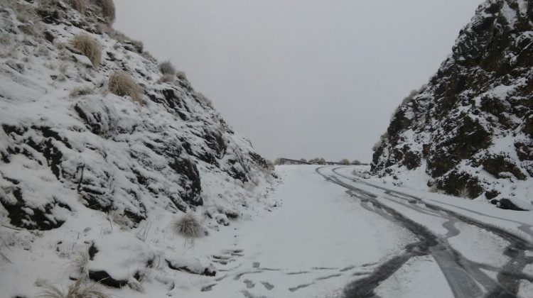 La nieve vistió de blanco las Sierras de San Luis