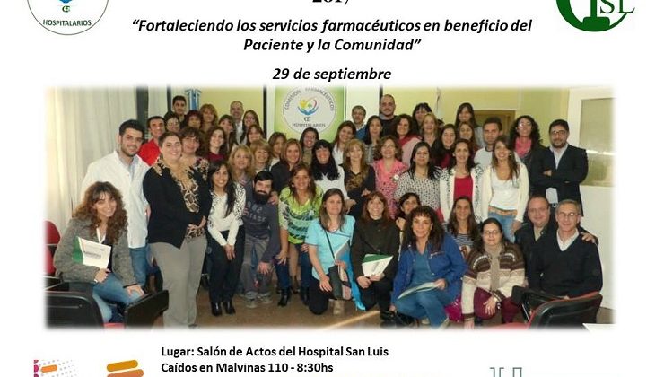 Realizarán el II Encuentro Provincial de Farmacéuticos Hospitalarios San Luis 2017