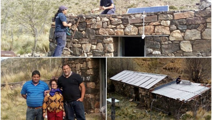 Instalaron una pantalla solar para una familia de Cañada Honda