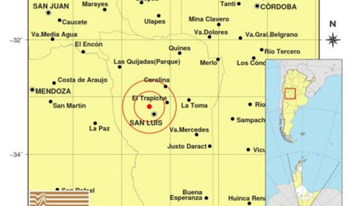 Se registró un sismo en San Luis