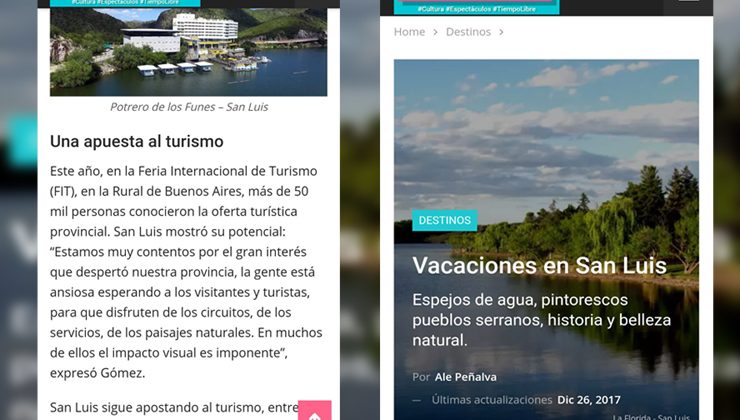 Las propuestas turísticas de San Luis en medios nacionales