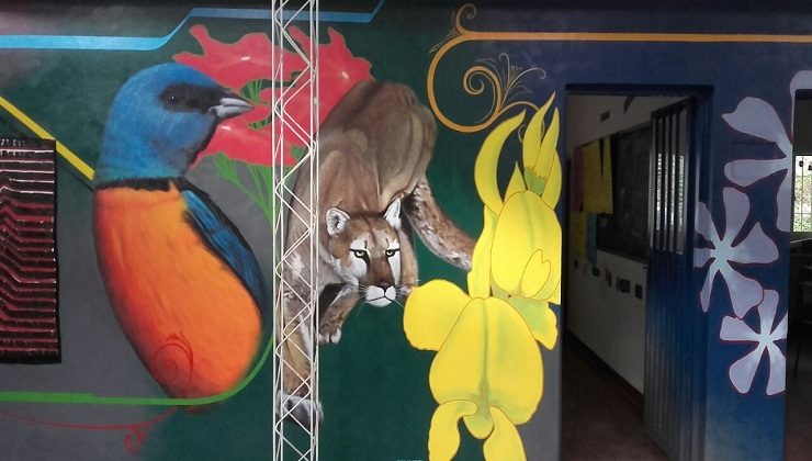 Fauna autóctona y el escudo de una promo fueron los protagonistas de dos murales del “Pinta Bien, Pinta San Luis” 