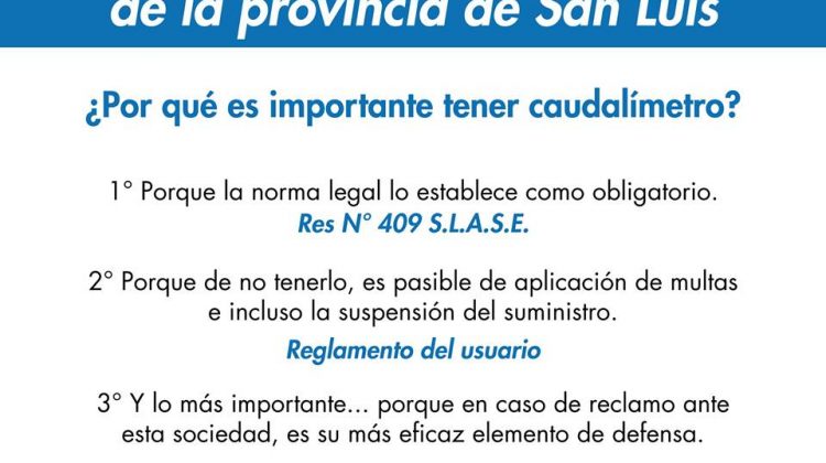 Empadronamiento y caudalímetro, dos herramientas fundamentales para ser usuario de agua cruda