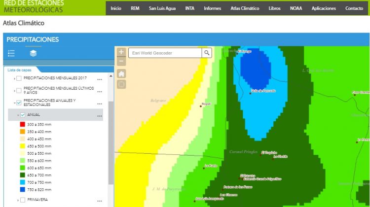 San Luis ya tiene su “atlas de lluvias” con 10 años de registros en más de 50 puntos