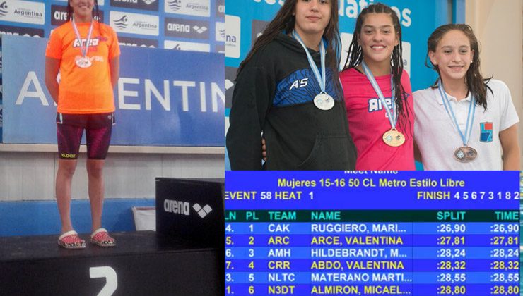 Nuevas medallas de Valentina Arce en el Campeonato República