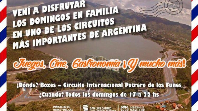 Vuelven los “Domingos en familia” a Boxes de Potrero de los Funes