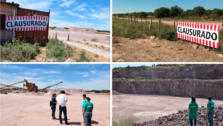 Ordenaron el cese de actividades a dos canteras de áridos