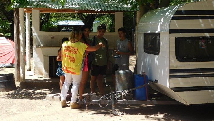 La Secretaría de la Mujer recorrió lugares turísticos de Potrero de los Funes para concientizar sobre violencia de género