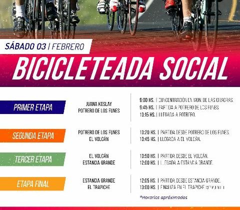 Bicicleteada social: ya son casi 500 los inscriptos